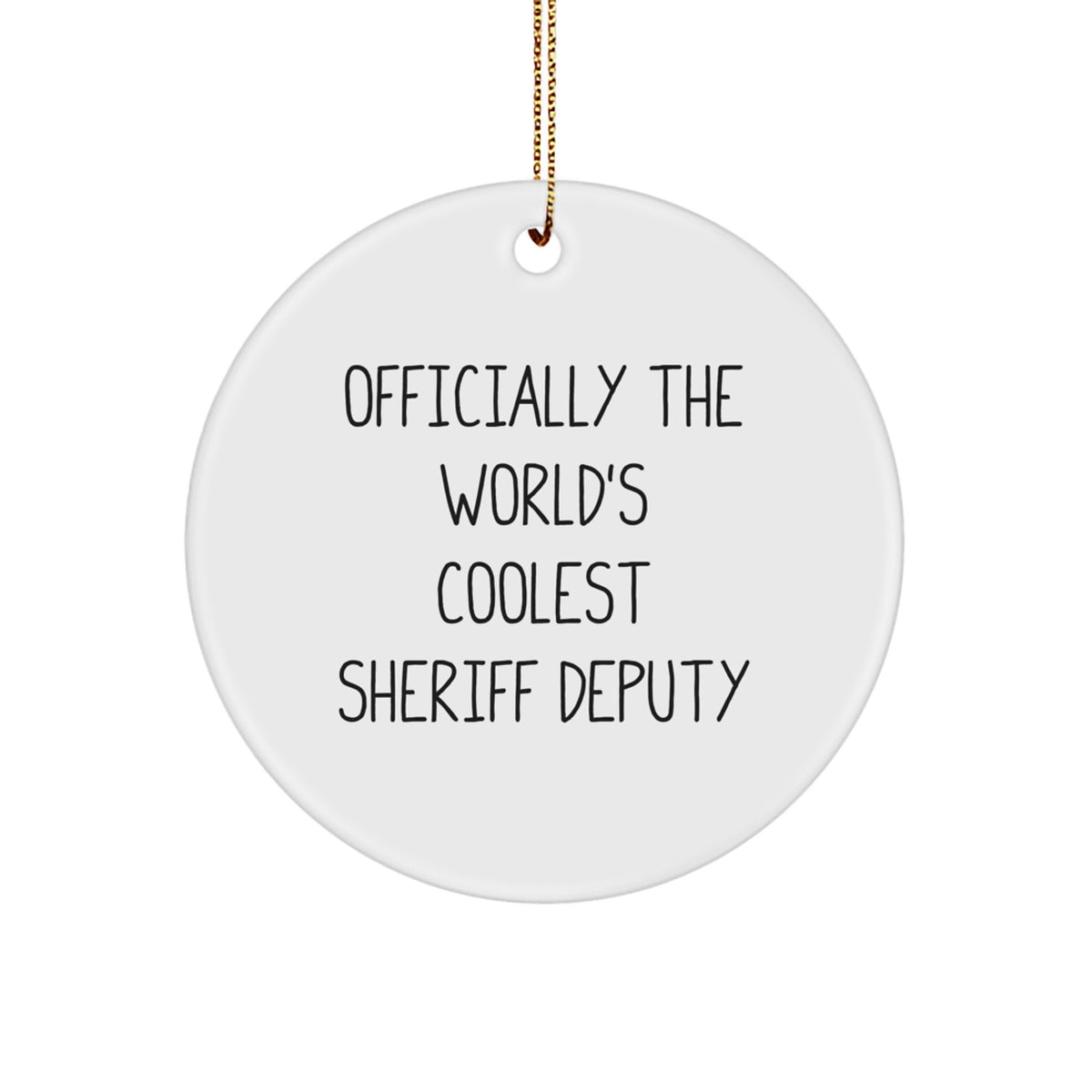 Sheriff Deputy Keepsake Christmas Ornament for Him Gift - Image 1