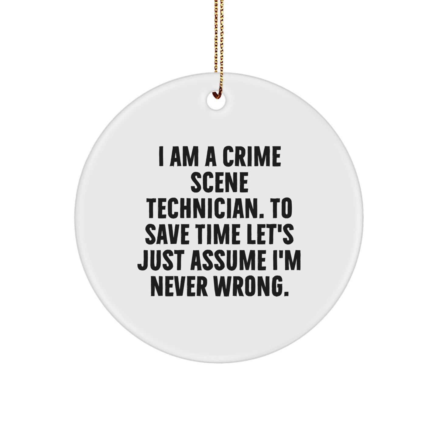Crime Scene Technician Favorite Christmas Ornament for Kids Gift - Image 1