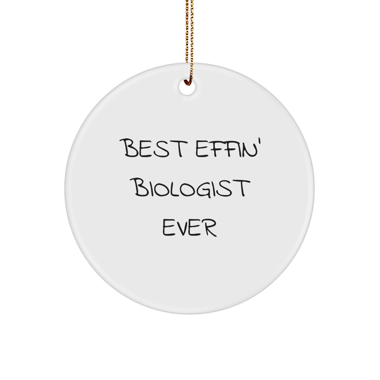 Funny Biologist Gifts for Christmas Unique Circle Ornament from Friends, Men, Women, Coworkers, Family - Image 1