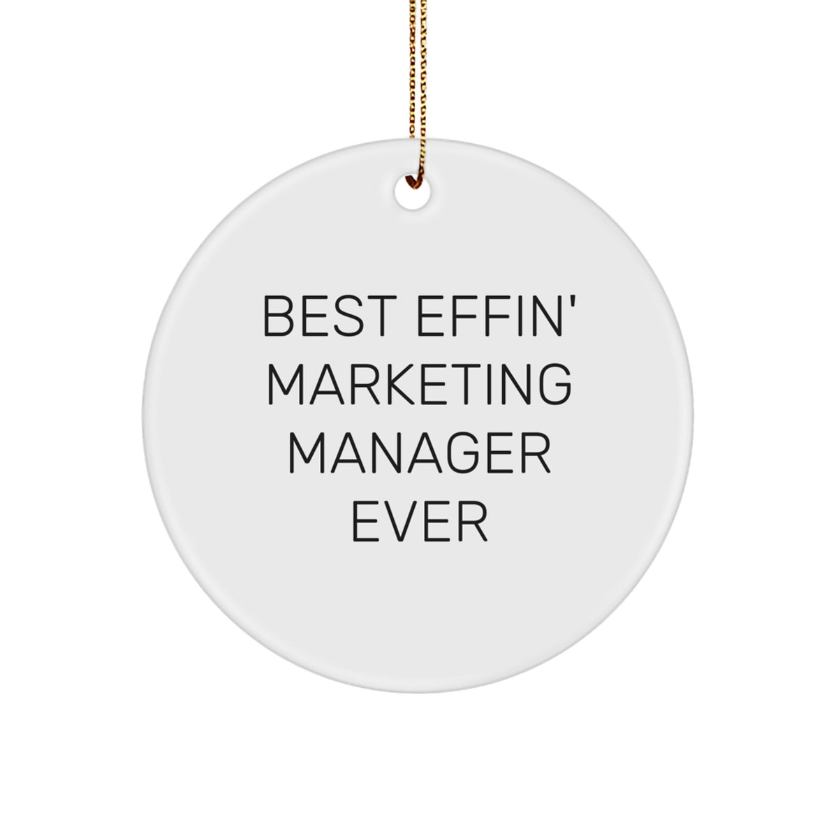 Marketing Manager Circle Ornament for Her Present – Christmas Gift - Image 1
