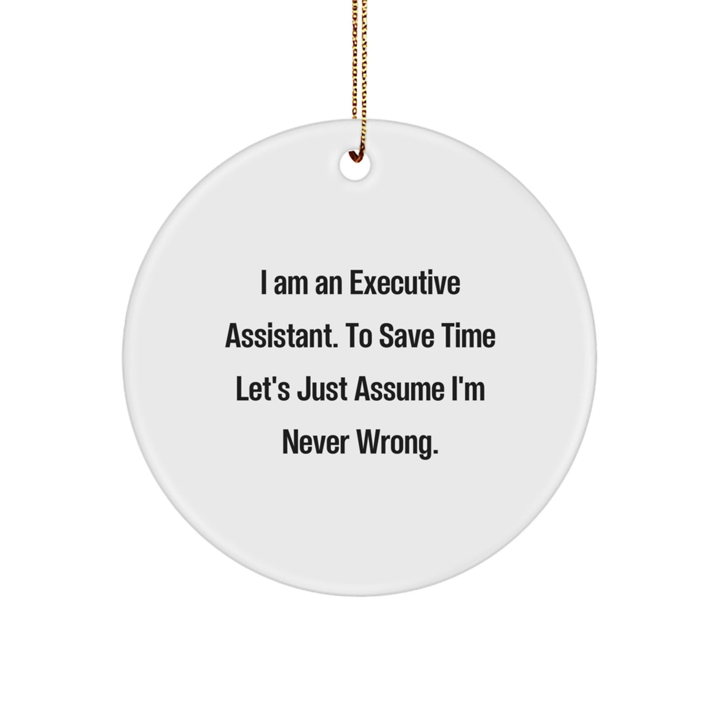 Executive Assistant Keepsake Holiday Christmas Ornament for Him Gift - Image 1