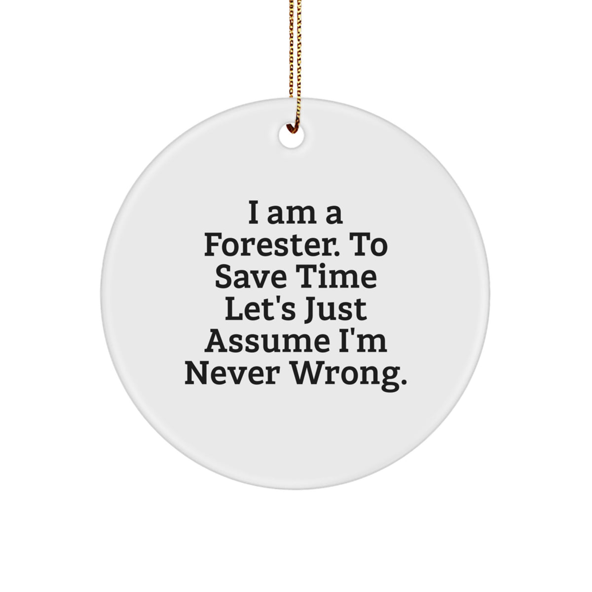 Family Forester I am a Forester Circle Ornament for Christmas Unique Gift - Image 1
