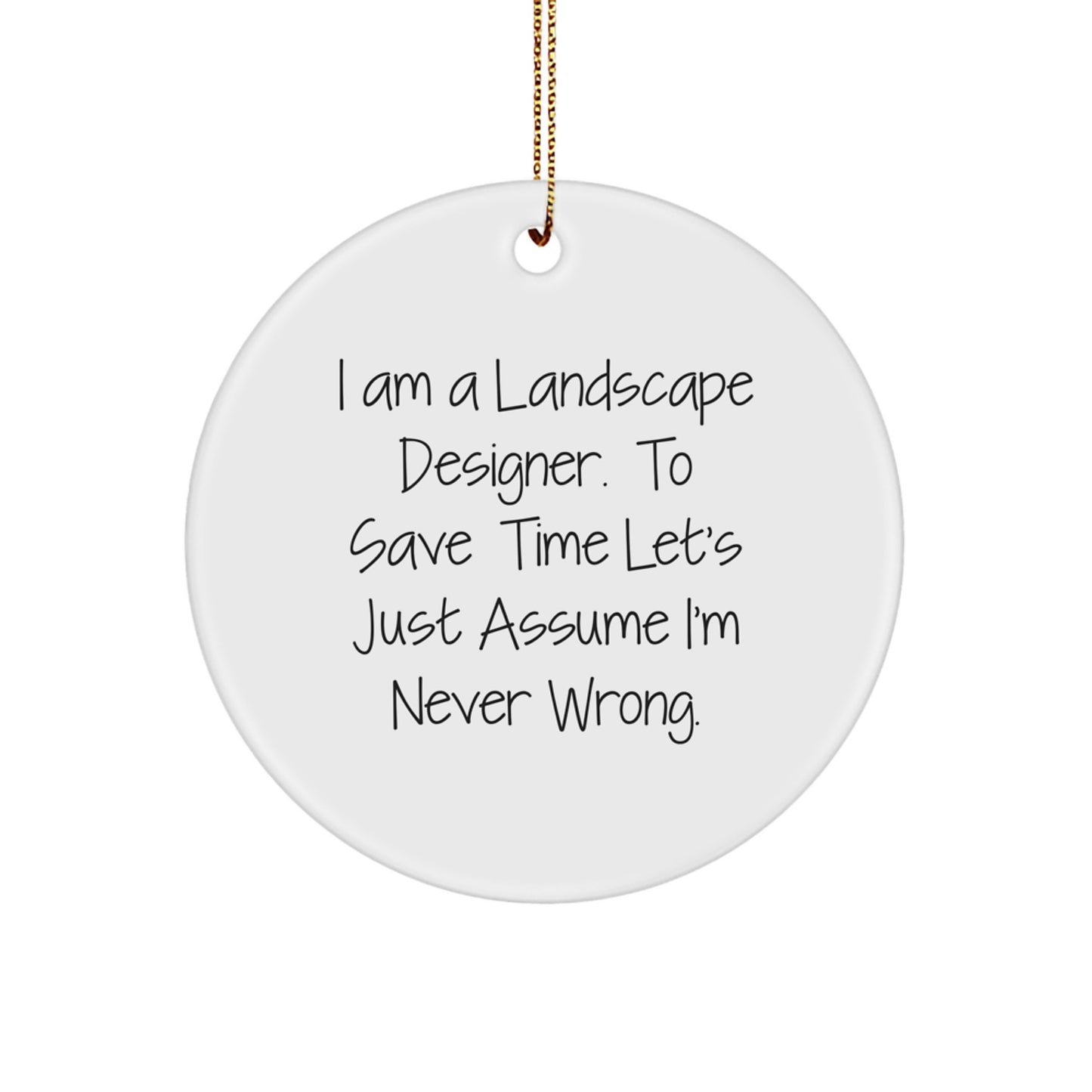 MDF Circle Christmas Ornament for Coworkers Idea Landscape Designer Gift - Image 1