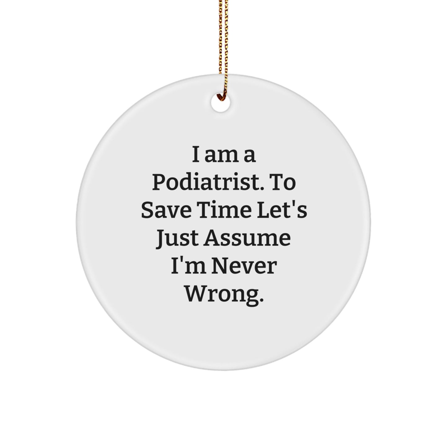 Novelty Podiatrist Christmas Ornament Gift for Friends - Image 1