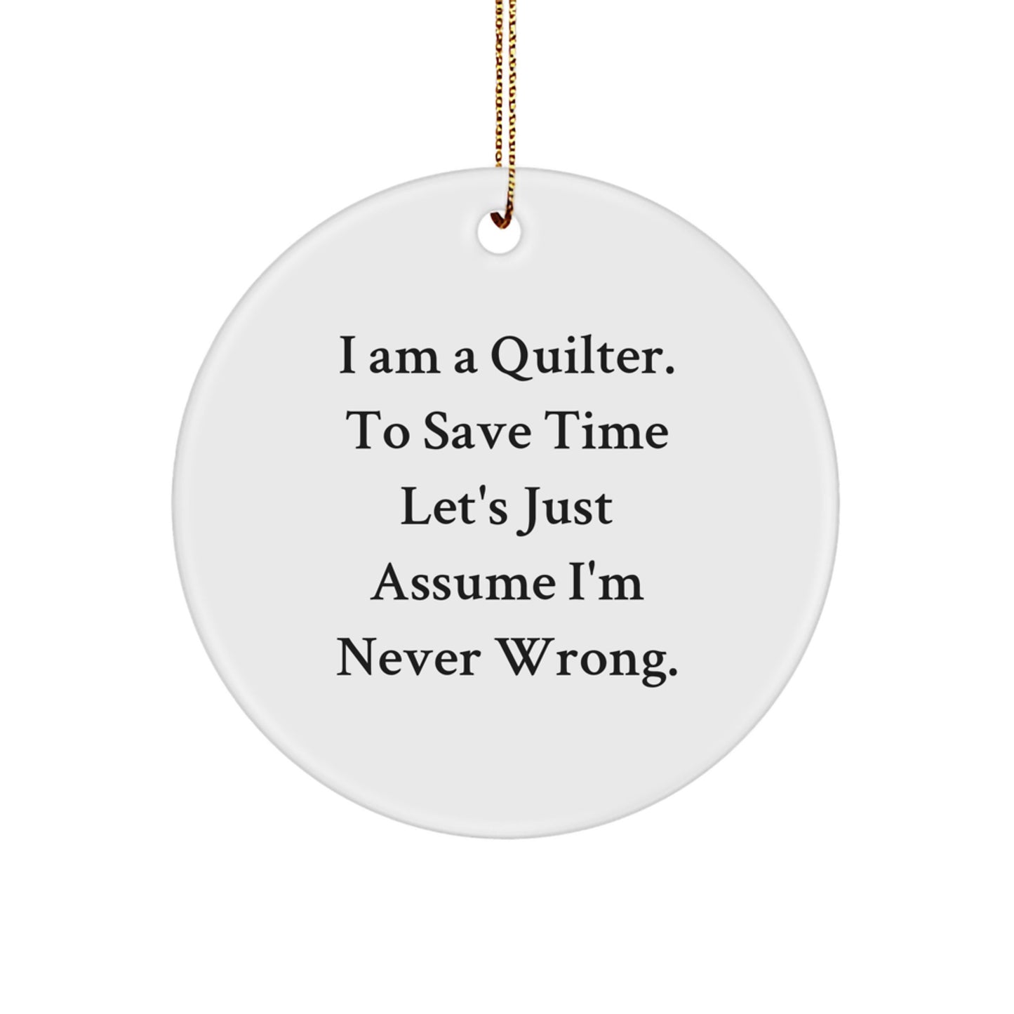 Quilter Keepsake Christmas Ornament for Him Gift - Tree Decoration - Image 1