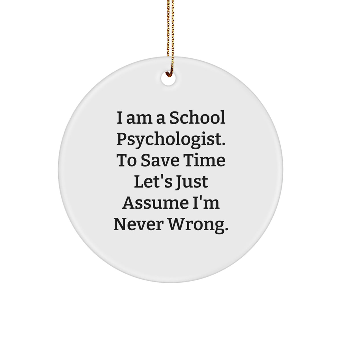 Bright School Psychologist Keepsake Christmas Ornament for Him Gift - Image 1