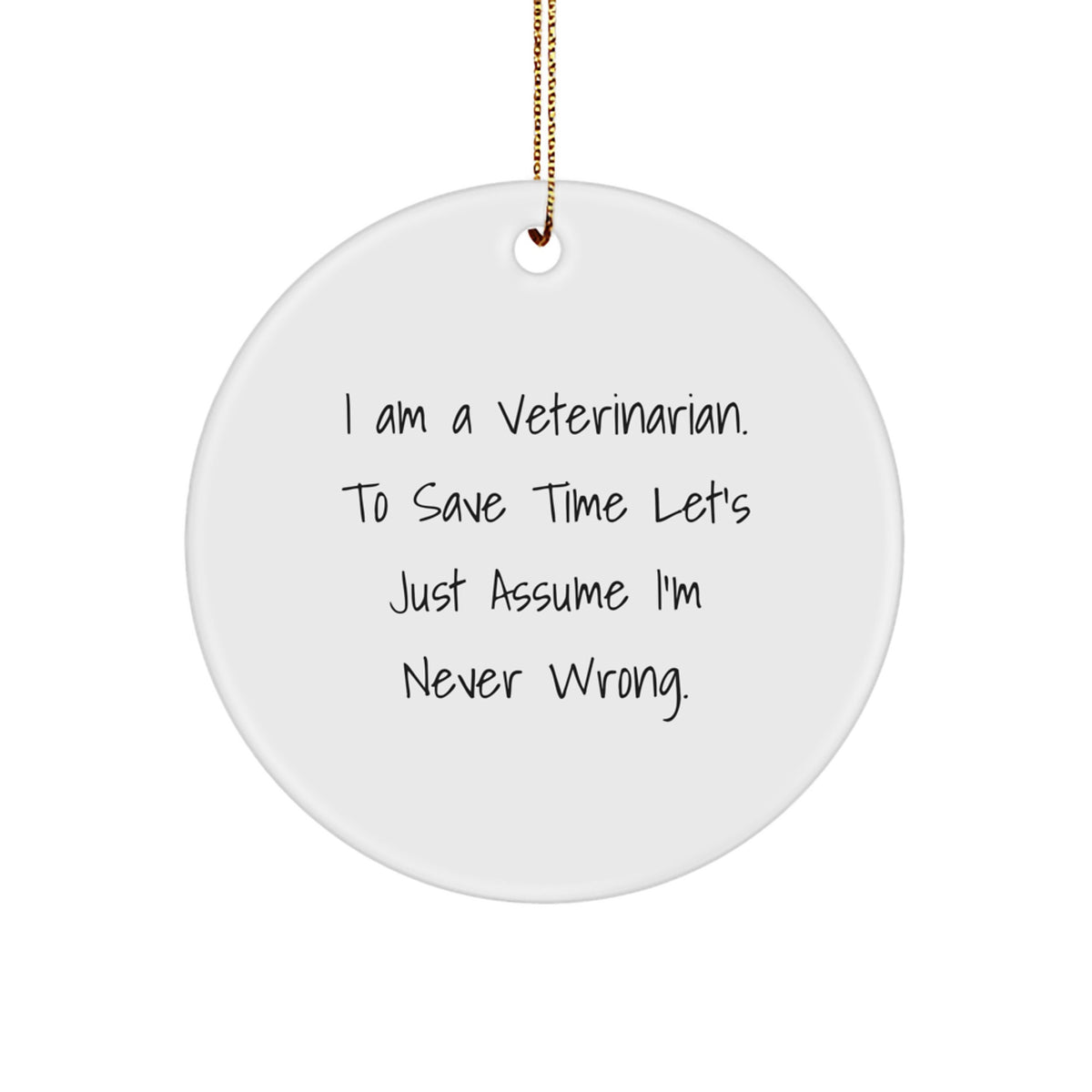 Christmas Ornament Gift for Her A Humorous Veterinarian Present - Image 1