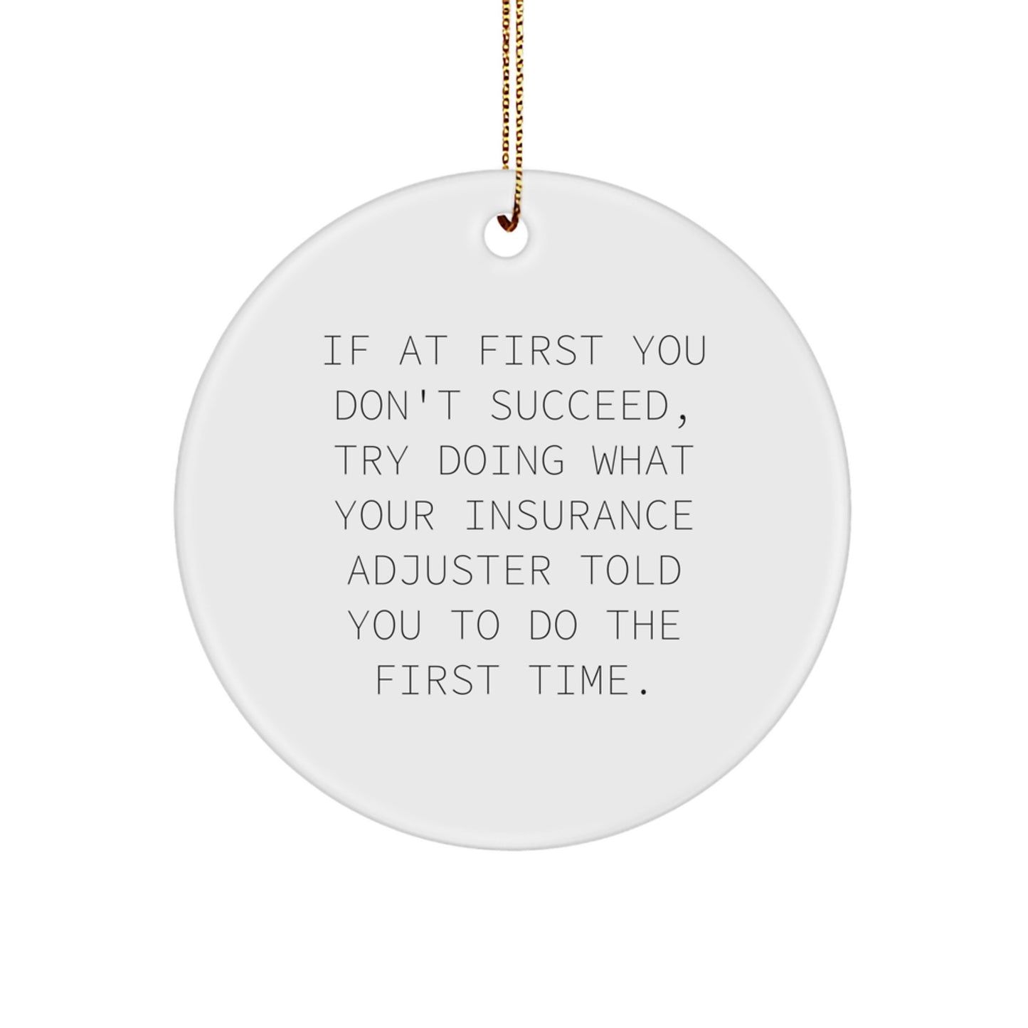 Insurance Adjuster Keepsake Christmas Ornament for Him Holiday Gift - Image 1
