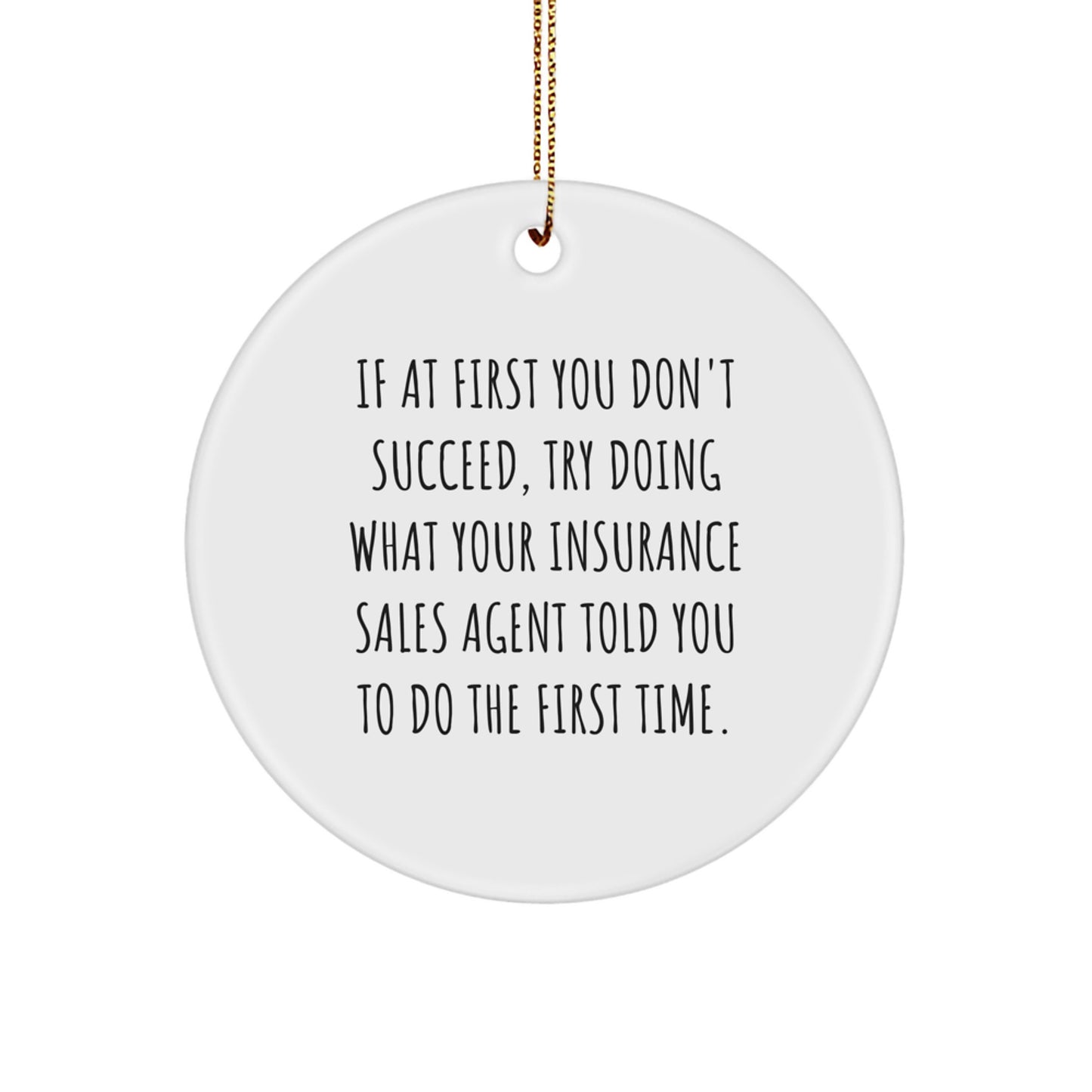 Insurance Sales Agent Keepsake Christmas Ornament for Him Gift - Image 1