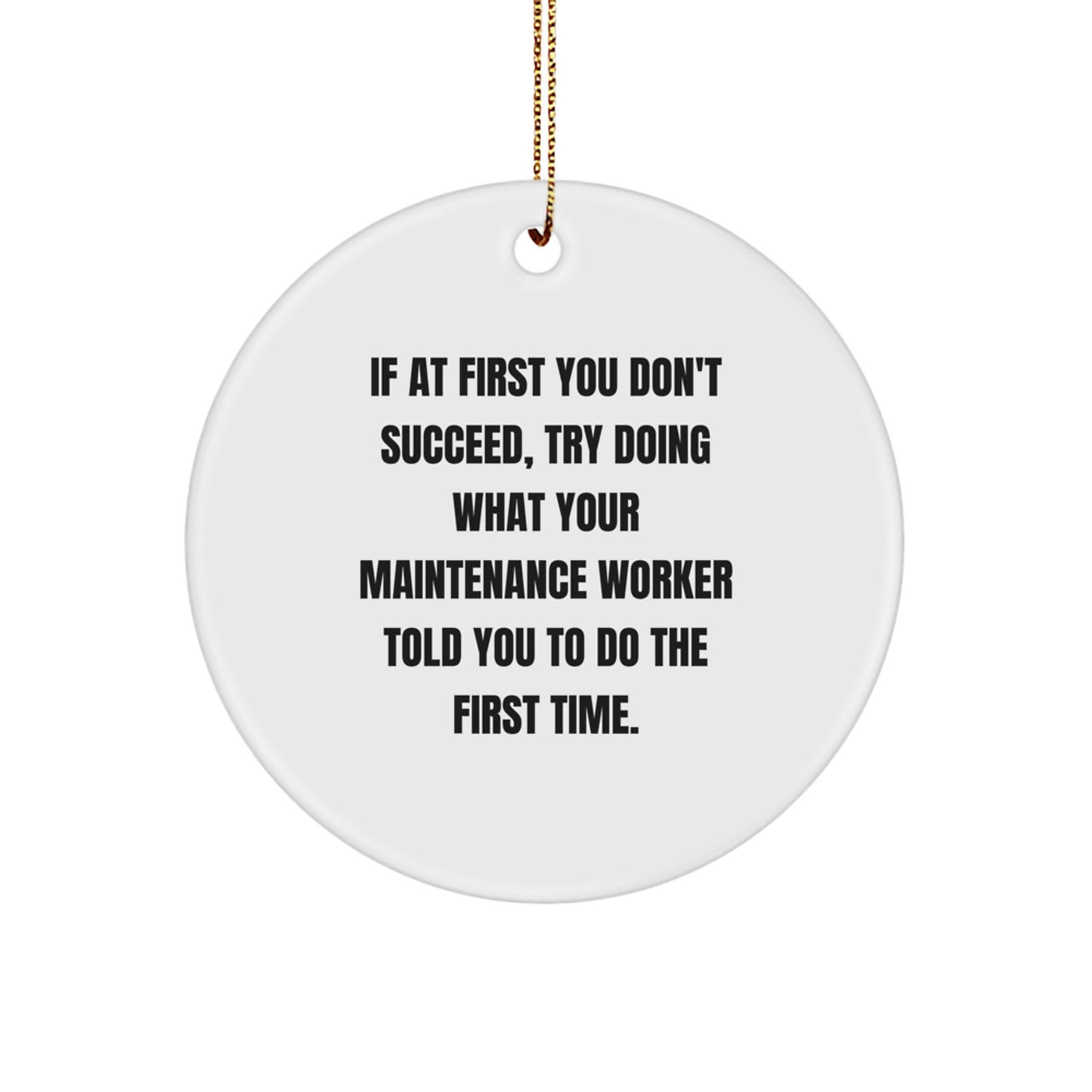 Christmas Gift Ornament for Her Maintenance Worker Present - Image 1