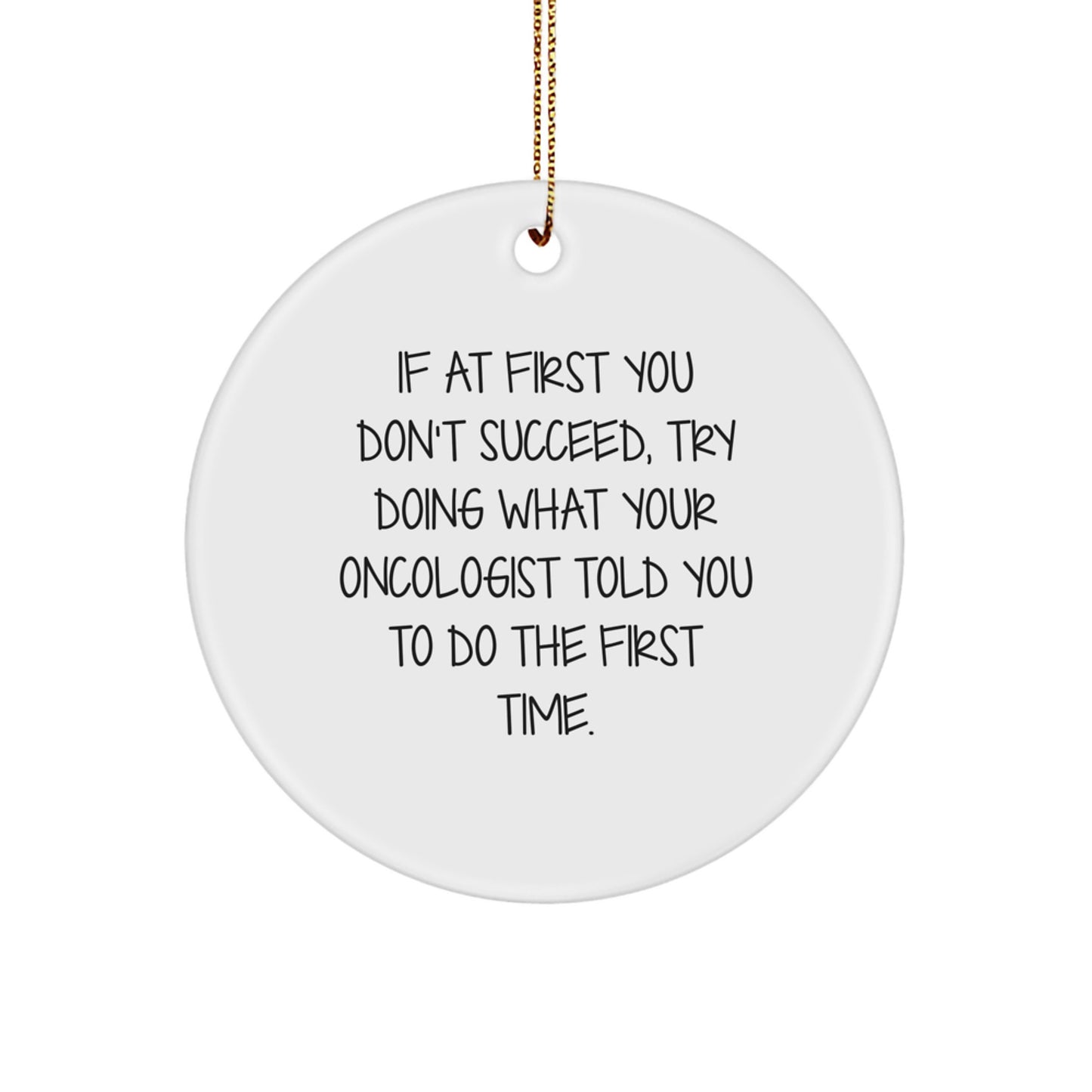 Oncologist Circle Ornament Keepsake for Him Christmas Gift - Image 1