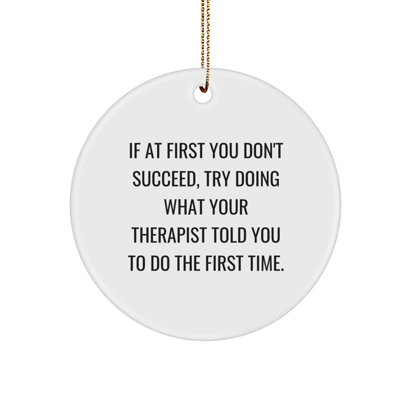 Therapist Circle Christmas Ornament for Coworkers Idea Gift Bright - Image 1