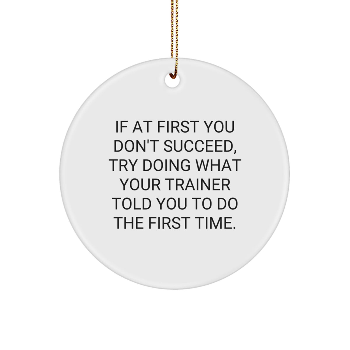 Trainer Circle Ornament Christmas Unique Gift for Her Present Try Trainer's - Image 1