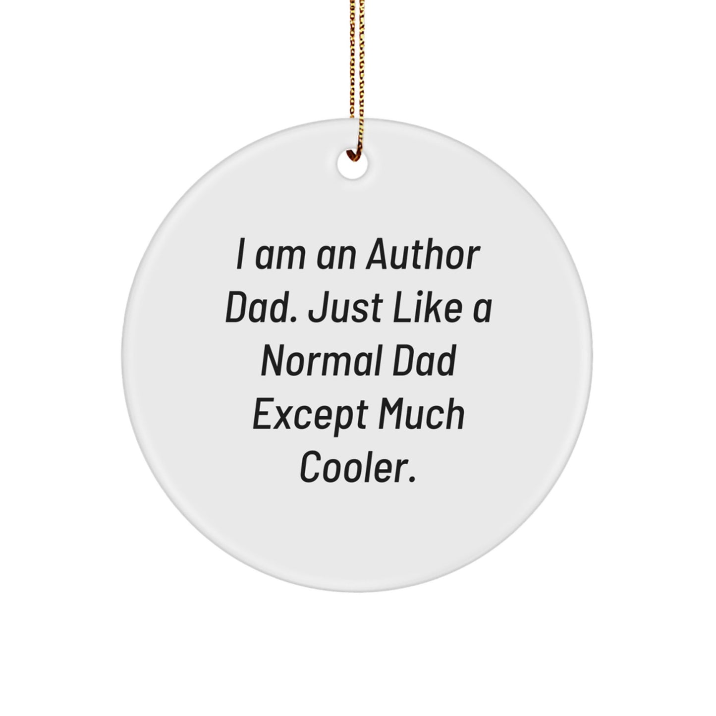 Author Dad Keepsake Christmas Ornament for Him Gift - Image 1