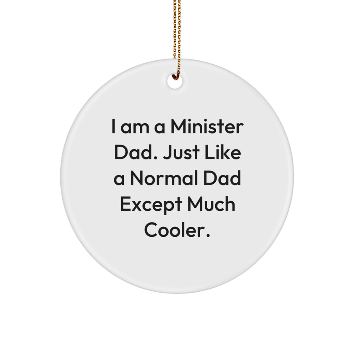 Minister Dad Keepsake Christmas Ornament for Him Christmas Gift - Image 1