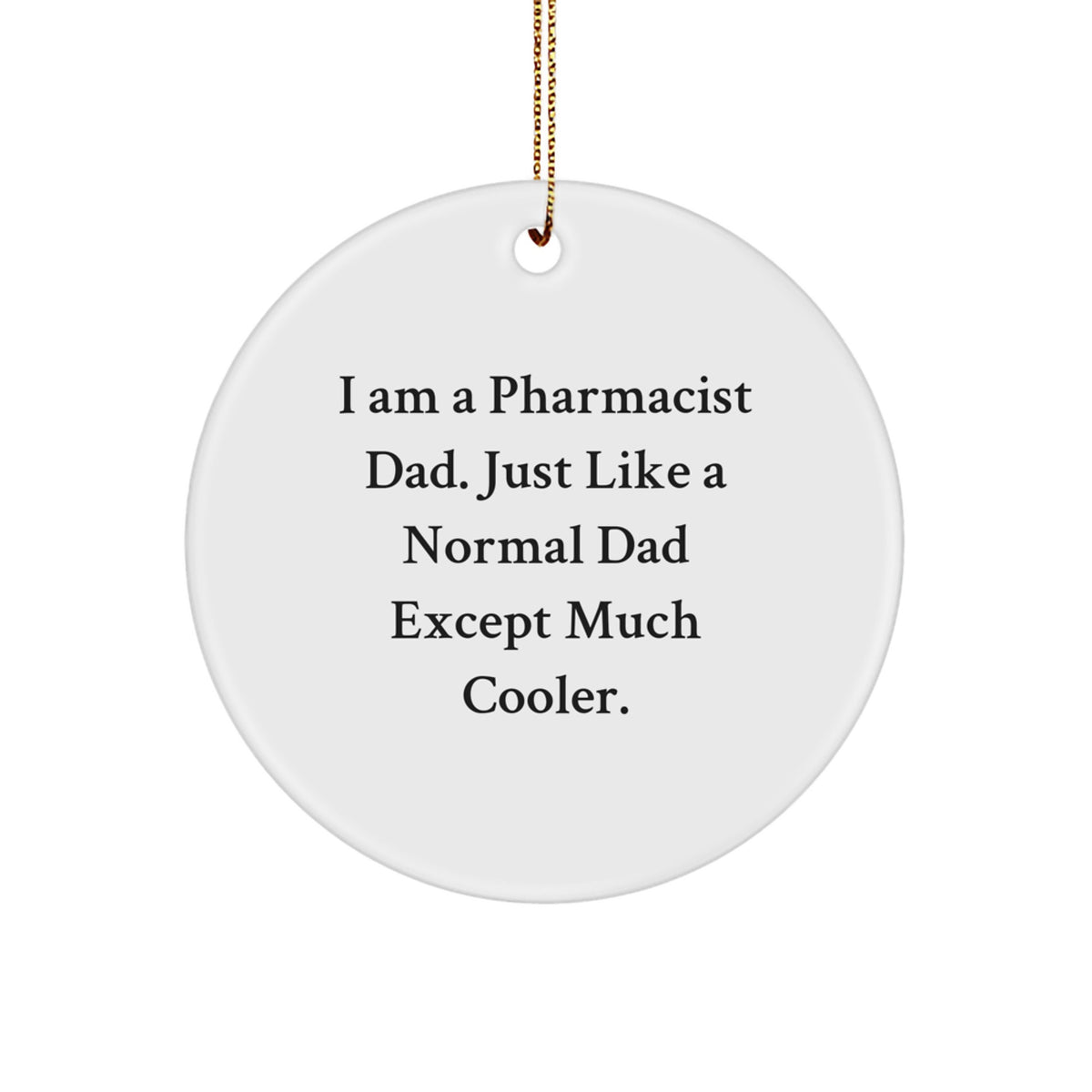 Christmas Gift Pharmacist Circle Ornament for Her Present - Image 1