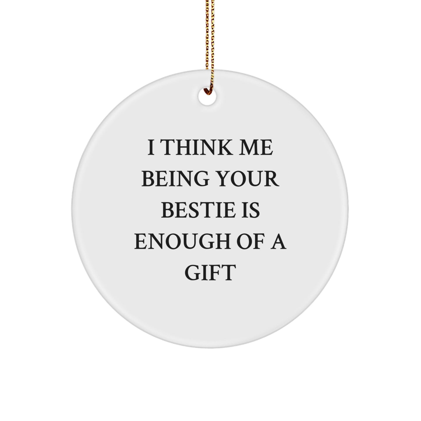 Bestie Keepsake Christmas Ornament for Him Holiday Bright Gift - Image 1