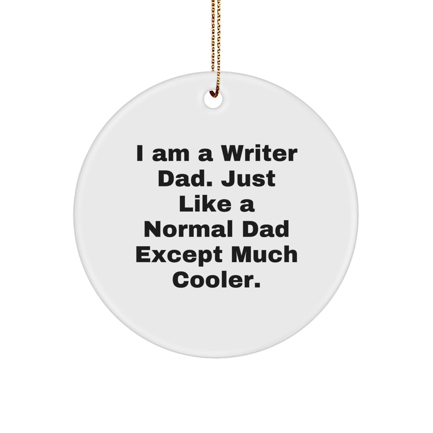 Writer Circle Ornament Idea for Coworkers Holiday Christmas Gift - Image 1
