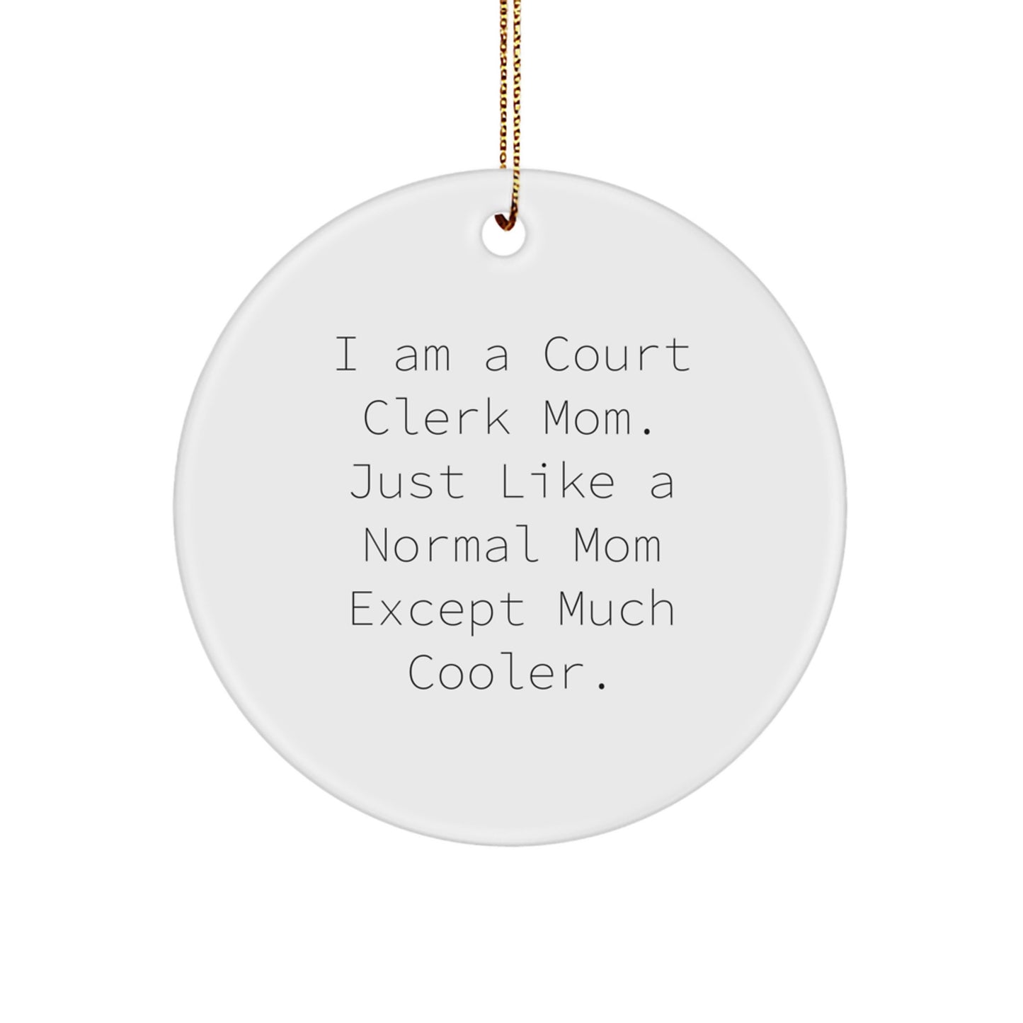 Court Clerk Keepsake Christmas Ornament for Him Gift - Image 1