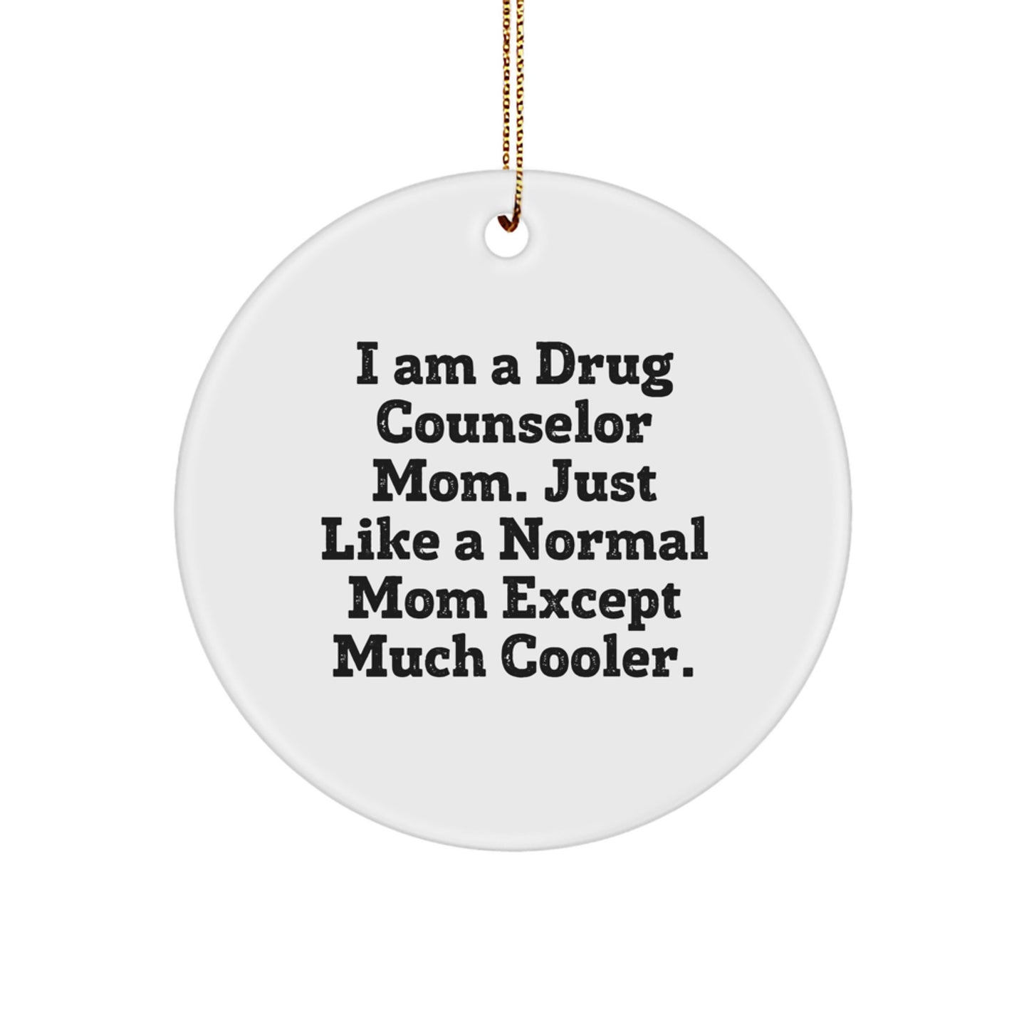Favorite Drug Counselor Circle Ornament for Kids Christmas Gift - Image 1