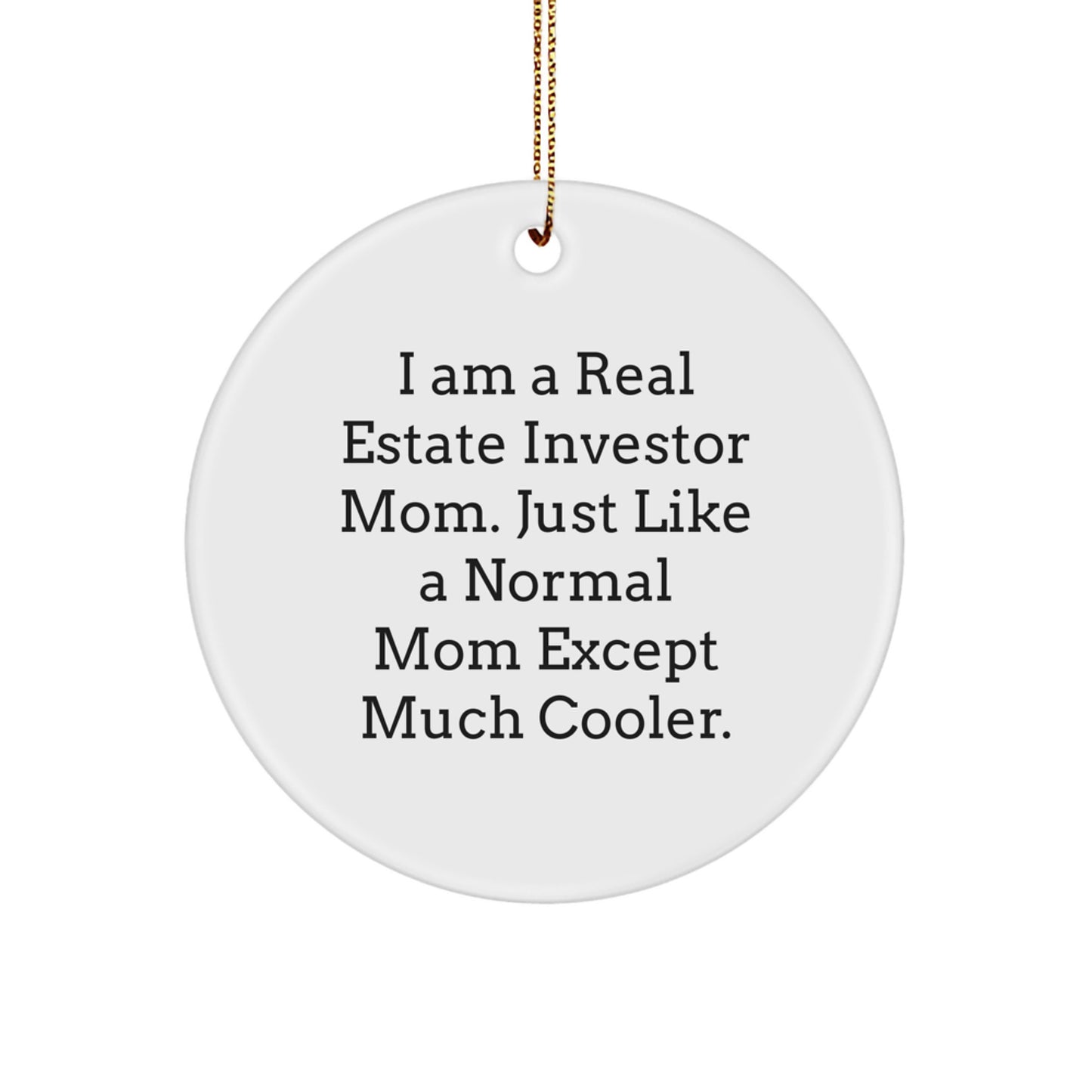 Real Estate Investor Mom Novelty Christmas Ornament for Friends Gift - Image 1