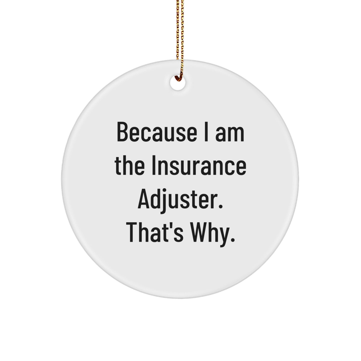 Insurance Adjuster Keepsake Christmas Ornament for Him Holiday Gift - Image 1