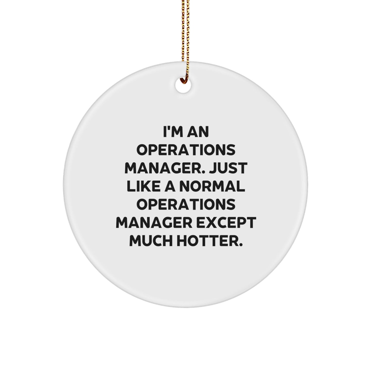 Funny Operations Manager Circle Ornament, Gifts for Him, from Men - Operations Manager Humor, Unique Christmas Unique Gifts, Office Decor - Image 1