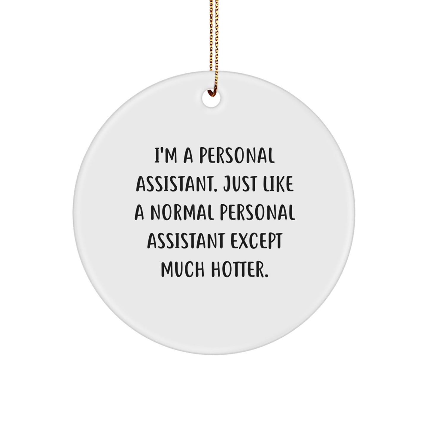 Funny Personal Assistant Gifts, I'm A Personal Assistant Circle Ornament for Christmas Unique Gifts from Friends to Family - Image 1