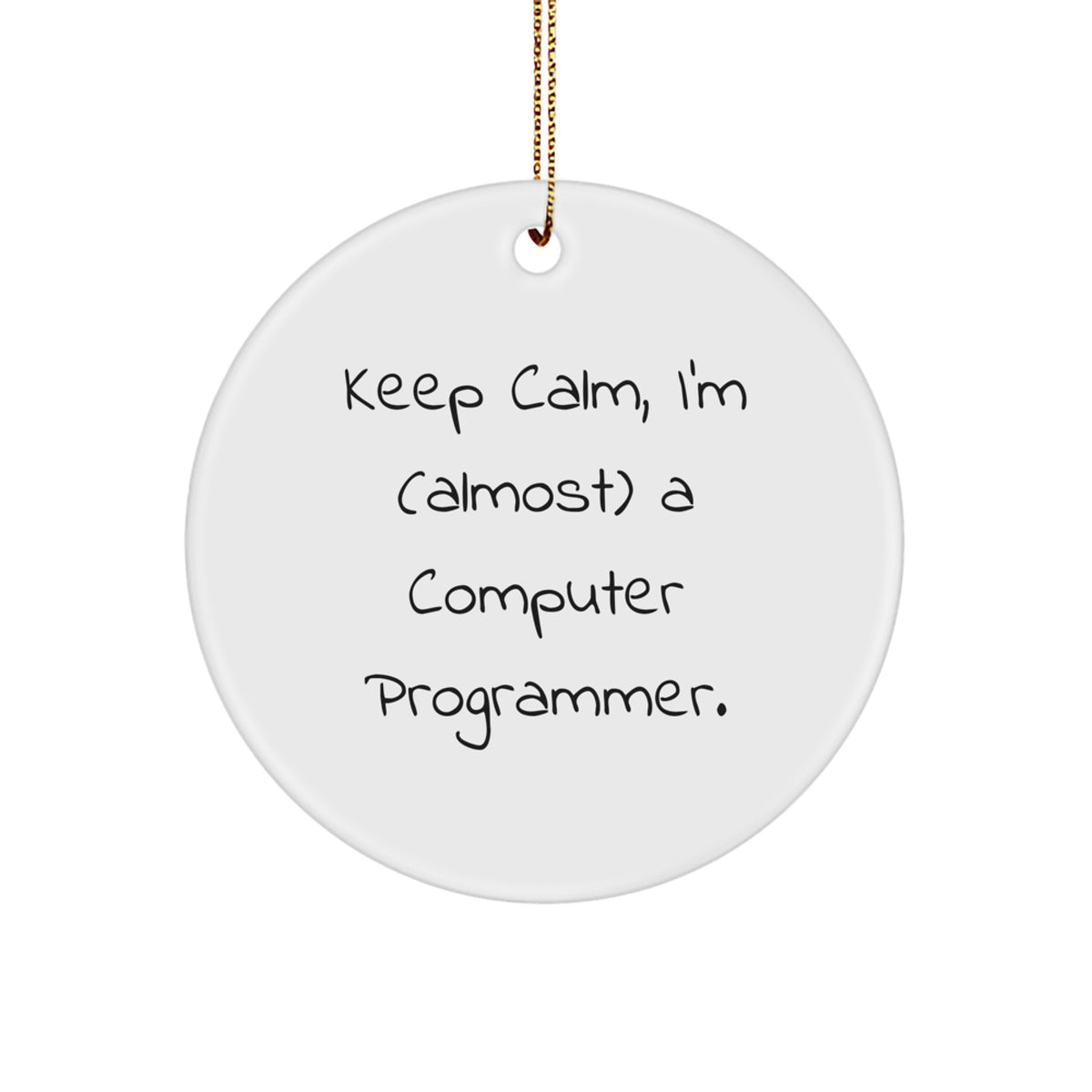 Computer Programmer Christmas Ornament for a Best Friend Companion Gift - Image 1