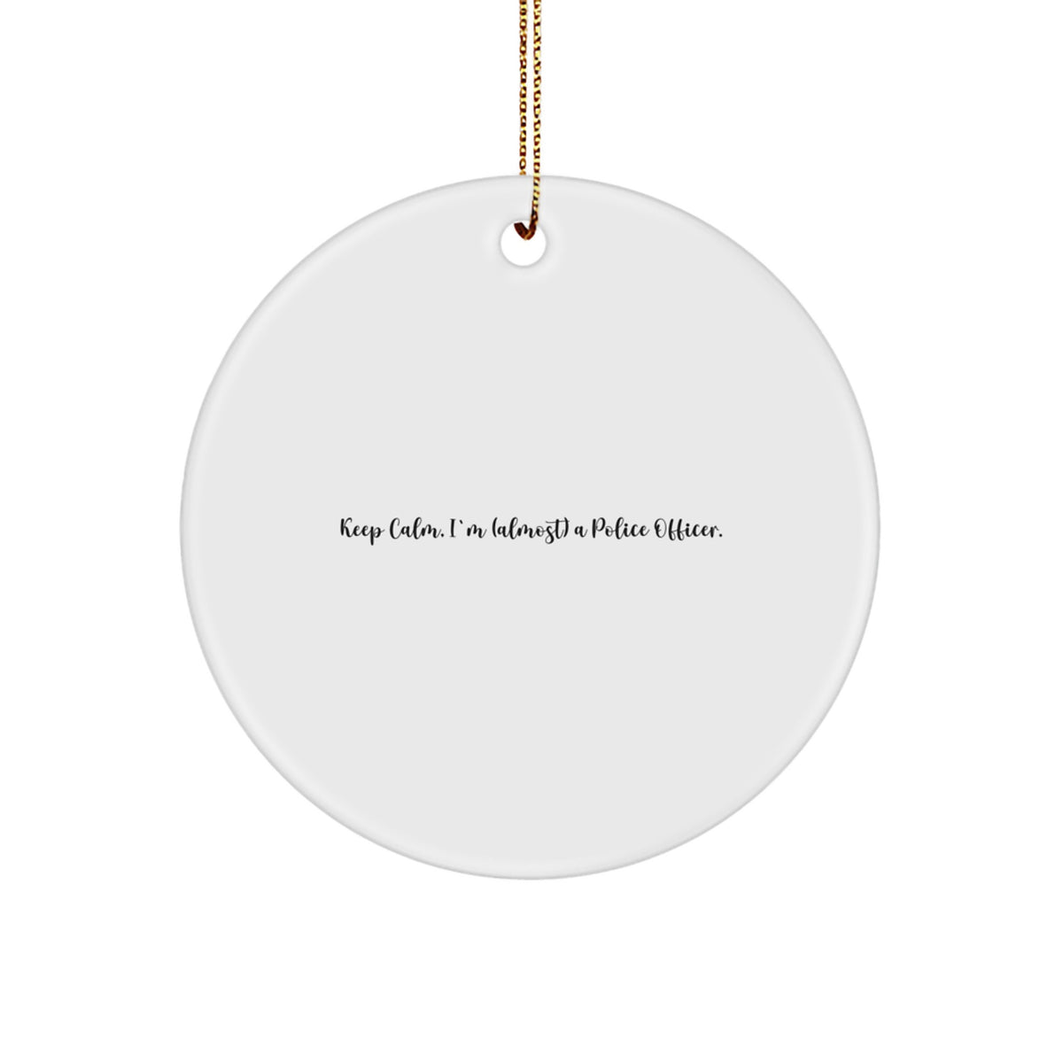 Humorous Police Officer Novelty Christmas Ornament for Friends Gift - Image 1