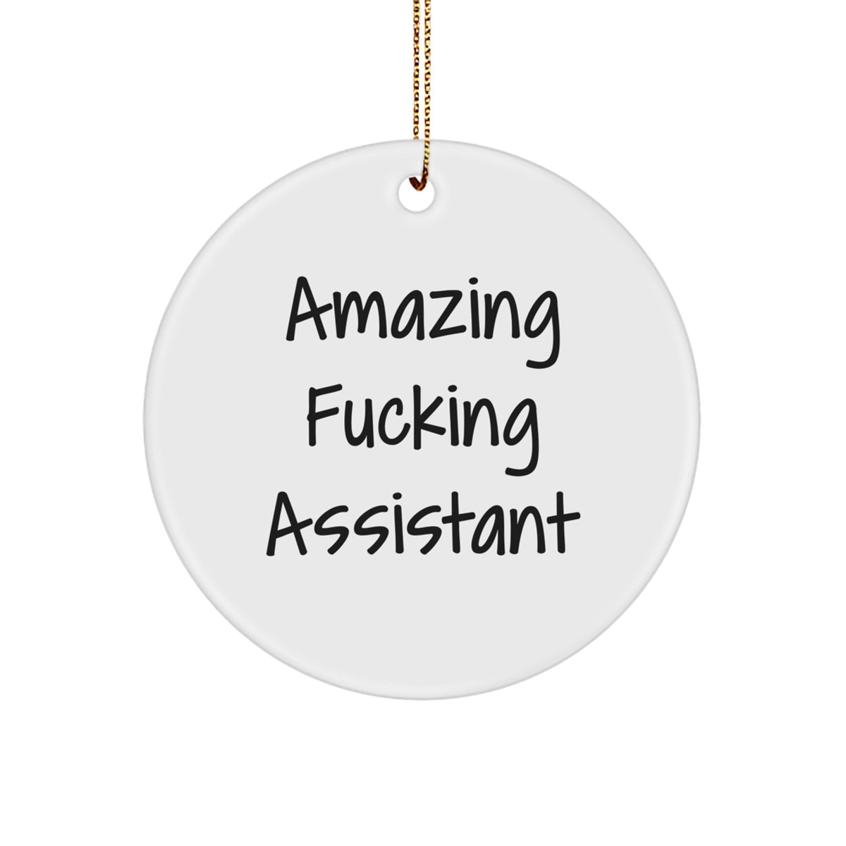 Assistant Circle Ornament Christmas Unique Gift Fun Idea for Coworkers - Image 1