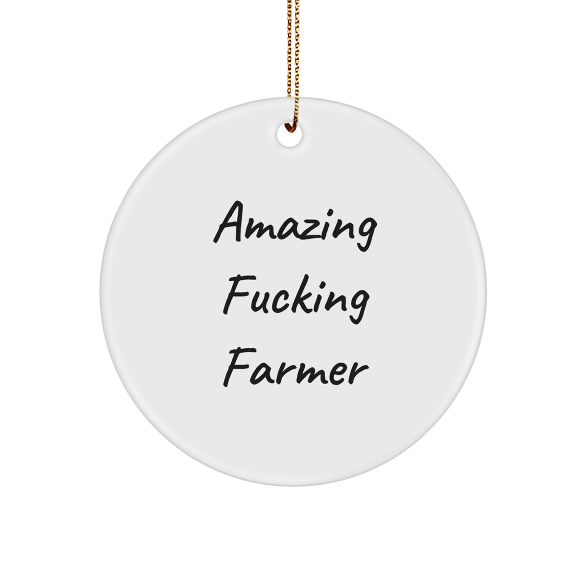 Farmer Favorite Circle Ornament Christmas Gift for Kids - Image 1