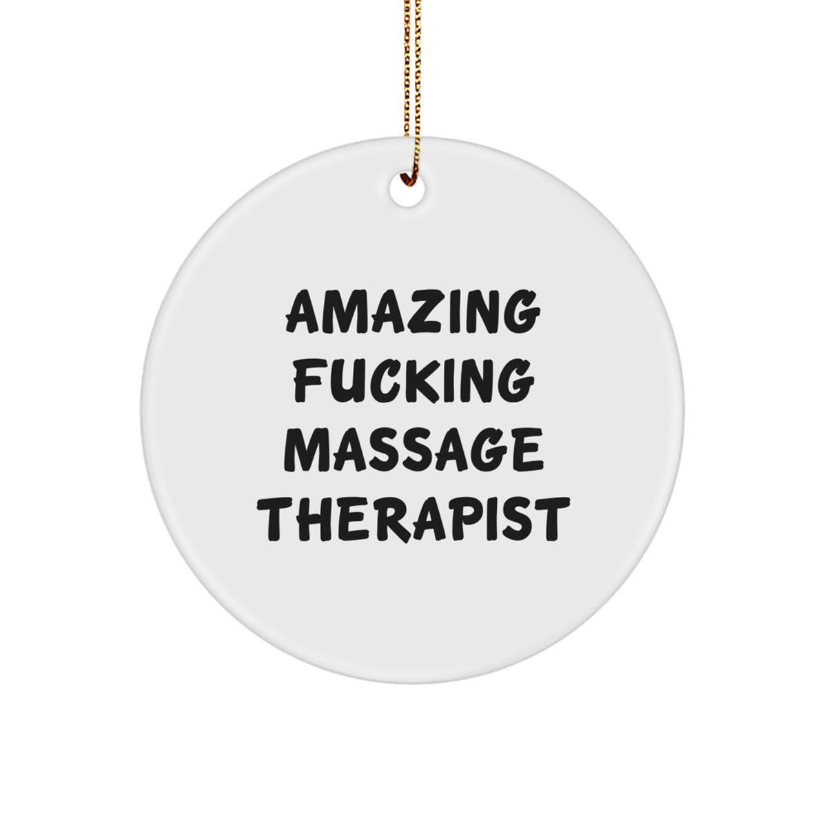 Massage Therapist Favorite Circle Ornament for Kids Christmas Gift - Image 1