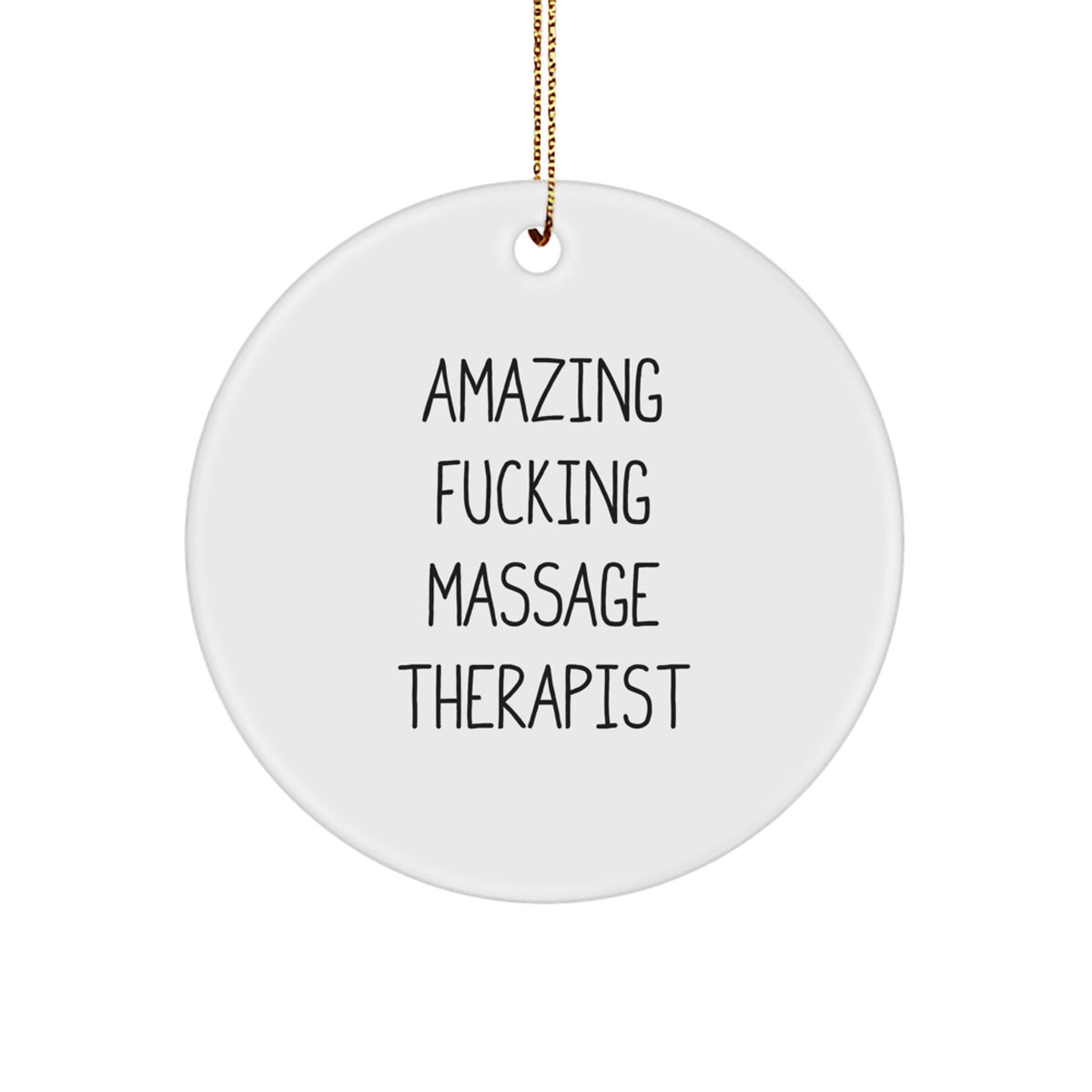 Massage Therapist Treasure Circle Ornament for Family Christmas Gift - Image 1