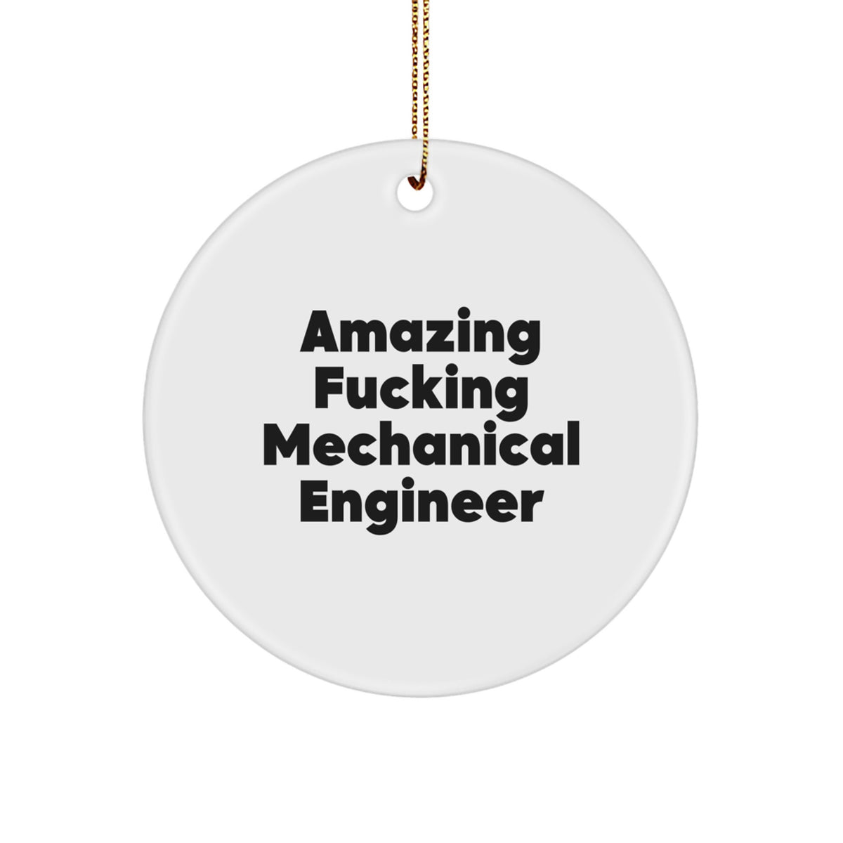 Mechanical Engineer Circle Ornament for Coworkers Christmas Unique Gift - Image 1