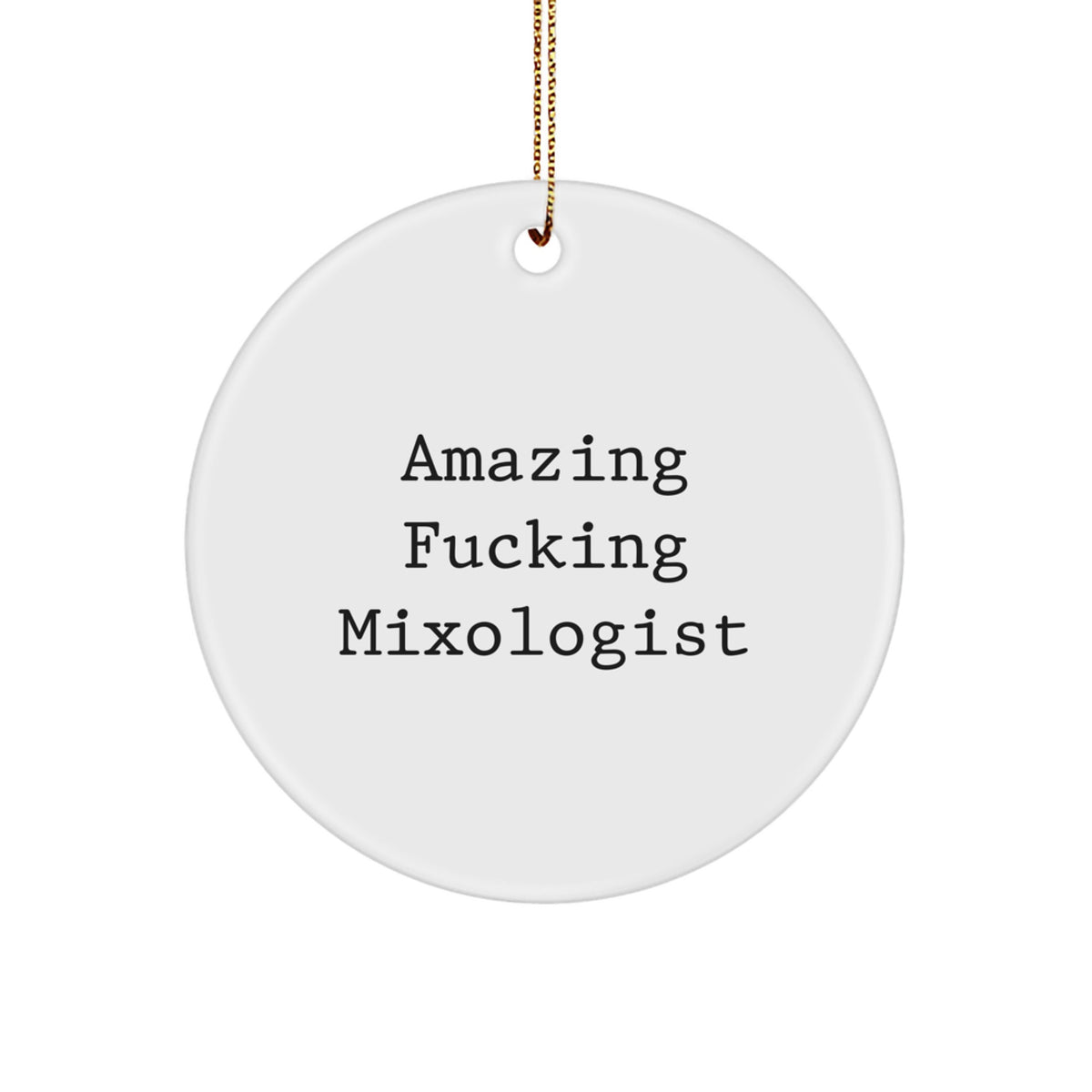 Bold Mixologist Christmas Ornament for Roommates Memento Gift - Image 1