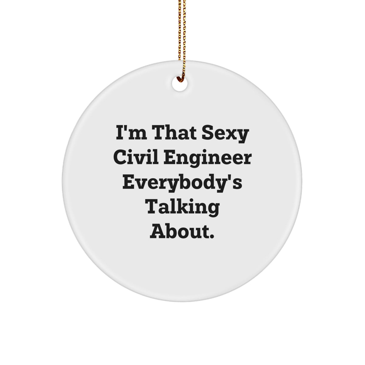 Civil Engineer Keepsake Christmas Ornament for Him Gift With Sublimated - Image 1