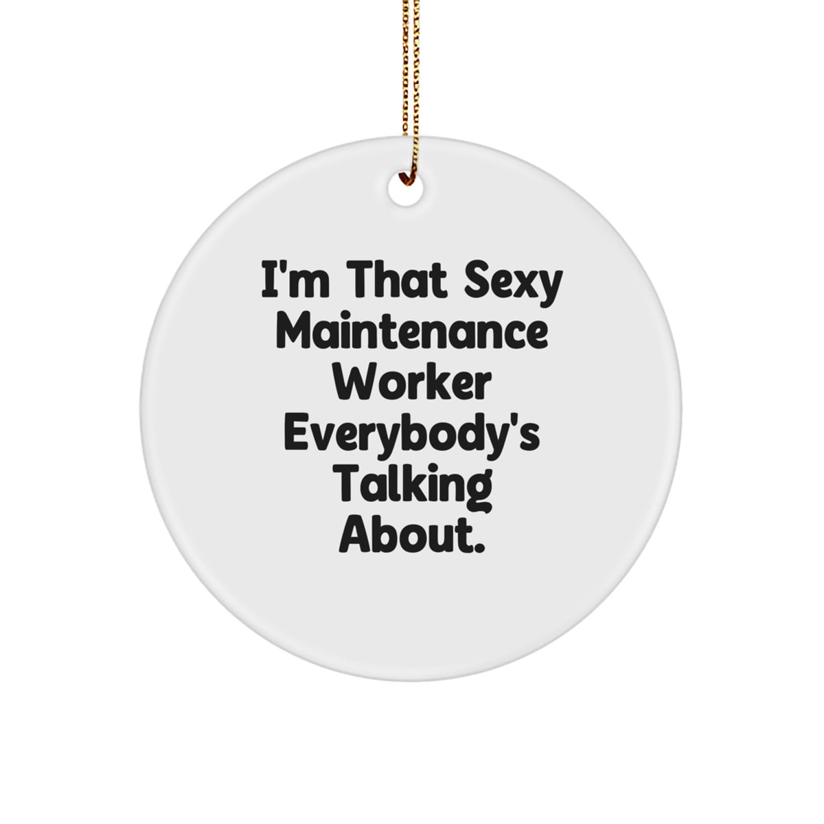 Christmas Gift for Roommates Maintenance Worker Circle Ornament - Image 1