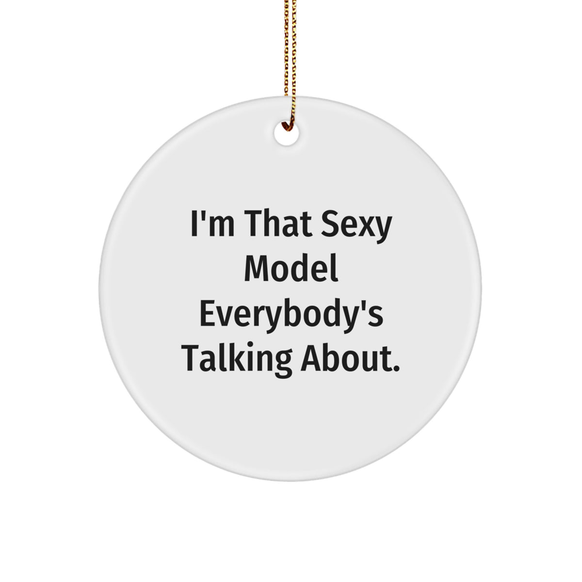 Christmas Gift for Her Model Circle Ornament Present Bright Vibrant - Image 1