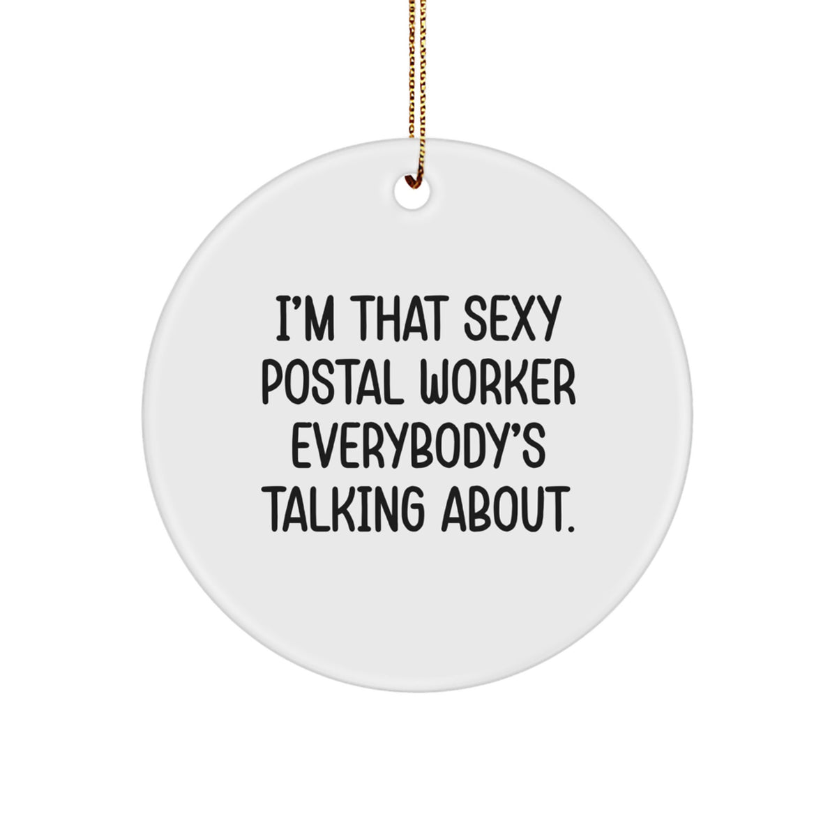 Postal Worker Favorite Circle Ornament for Kids Christmas Gift - Image 1