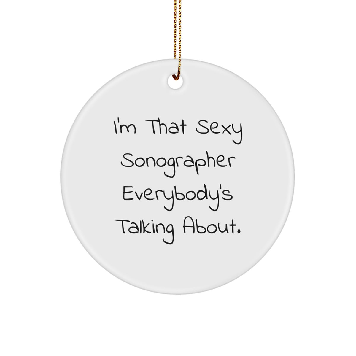 Favorite Sonographer Circle Ornament for Kids Christmas Keepsake Gift - Image 1