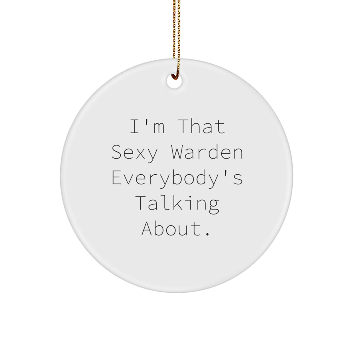 Bold Warden Novelty Christmas Ornament Gift for Friends - Image 1