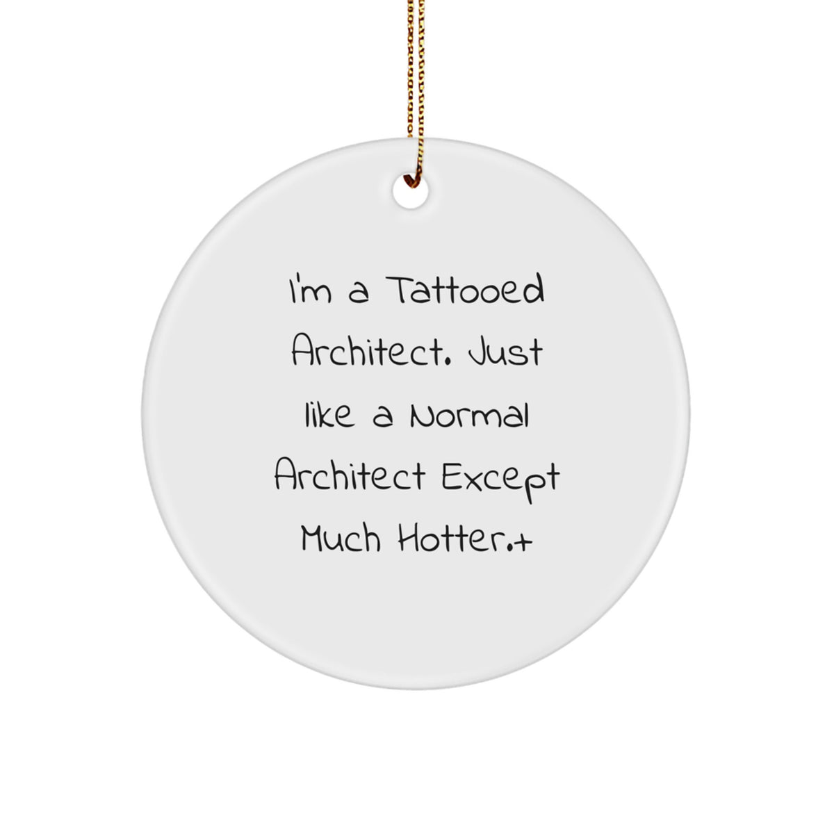 Christmas Ornament Gift Playful Tattooed Architect Humor for Kids - Image 1