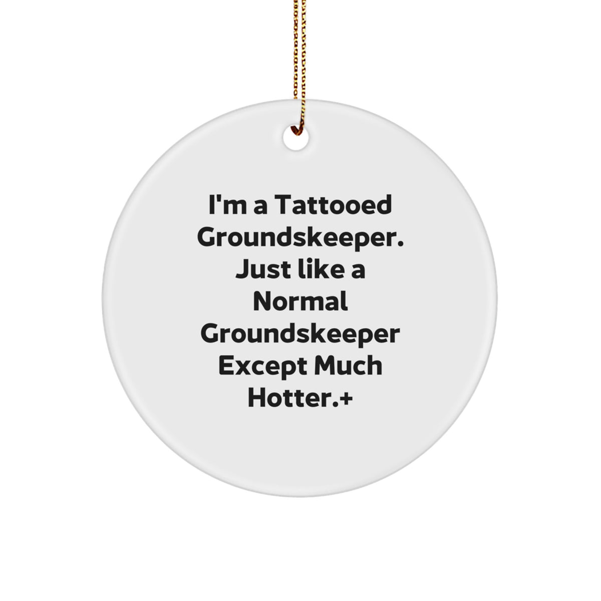 Bold Tattooed Groundskeeper Novelty Christmas Ornament for Friends Gift - Image 1