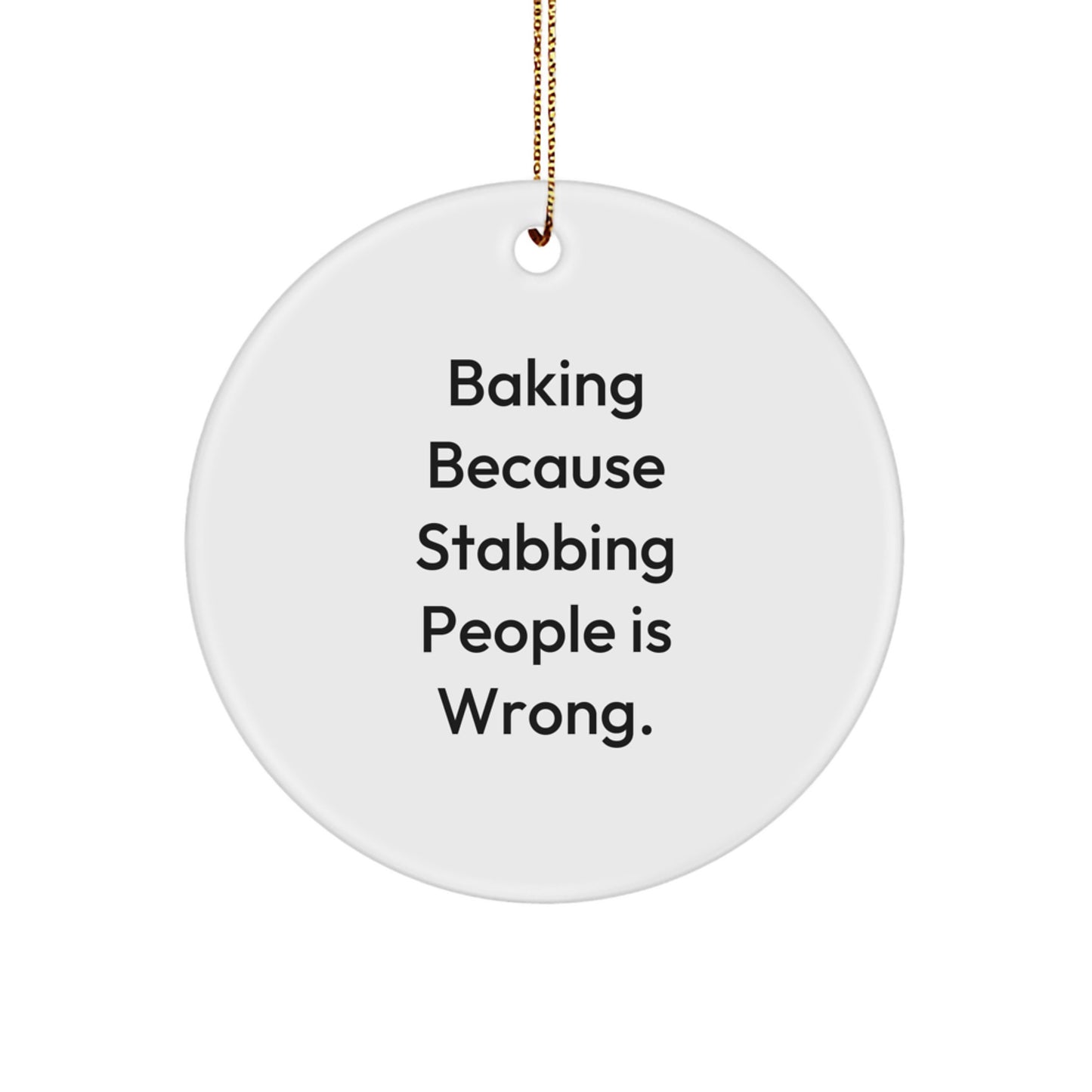Funny Baking Circle Ornaments Gifts from Men to Friends for Christmas Unique - Image 1