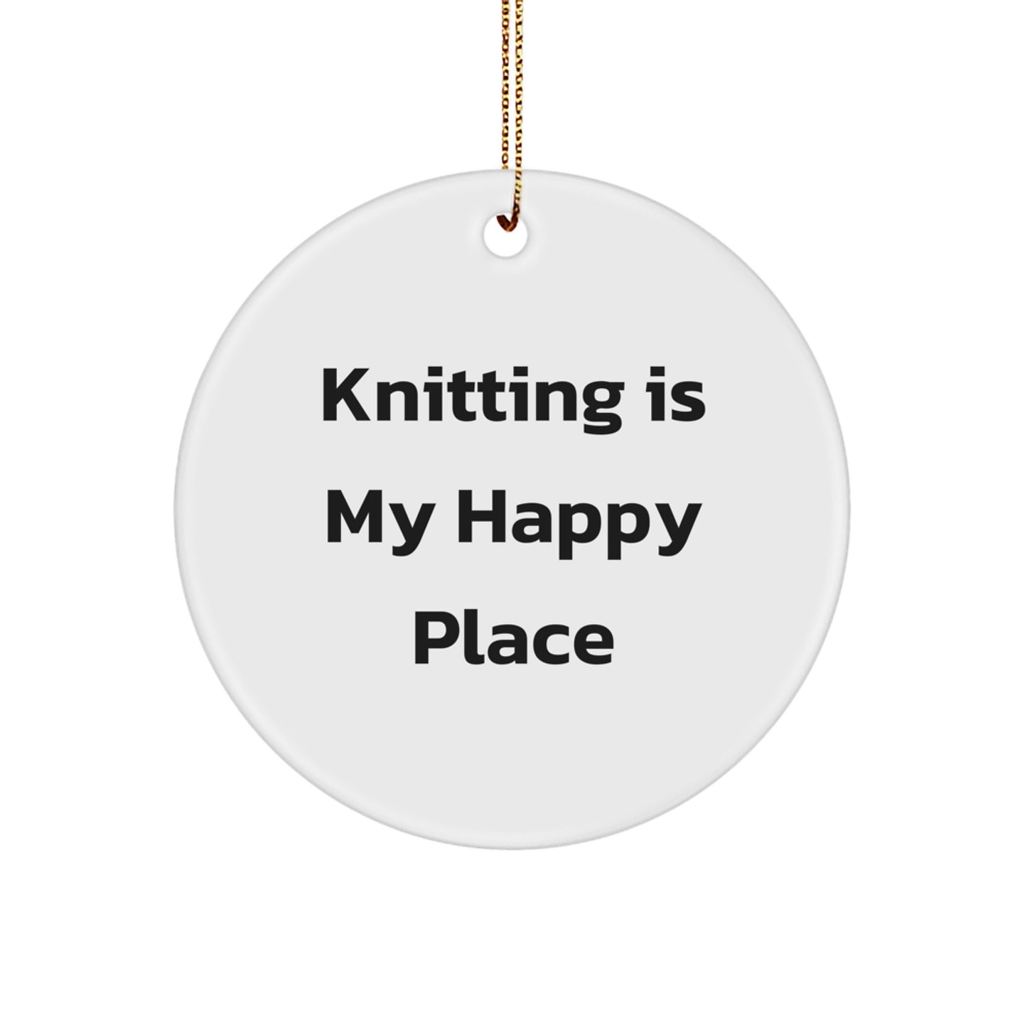 Funny Knitting Circle Ornament Gifts from Friends for Knitting Enthusiasts, Christmas Unique Ornaments - Image 1