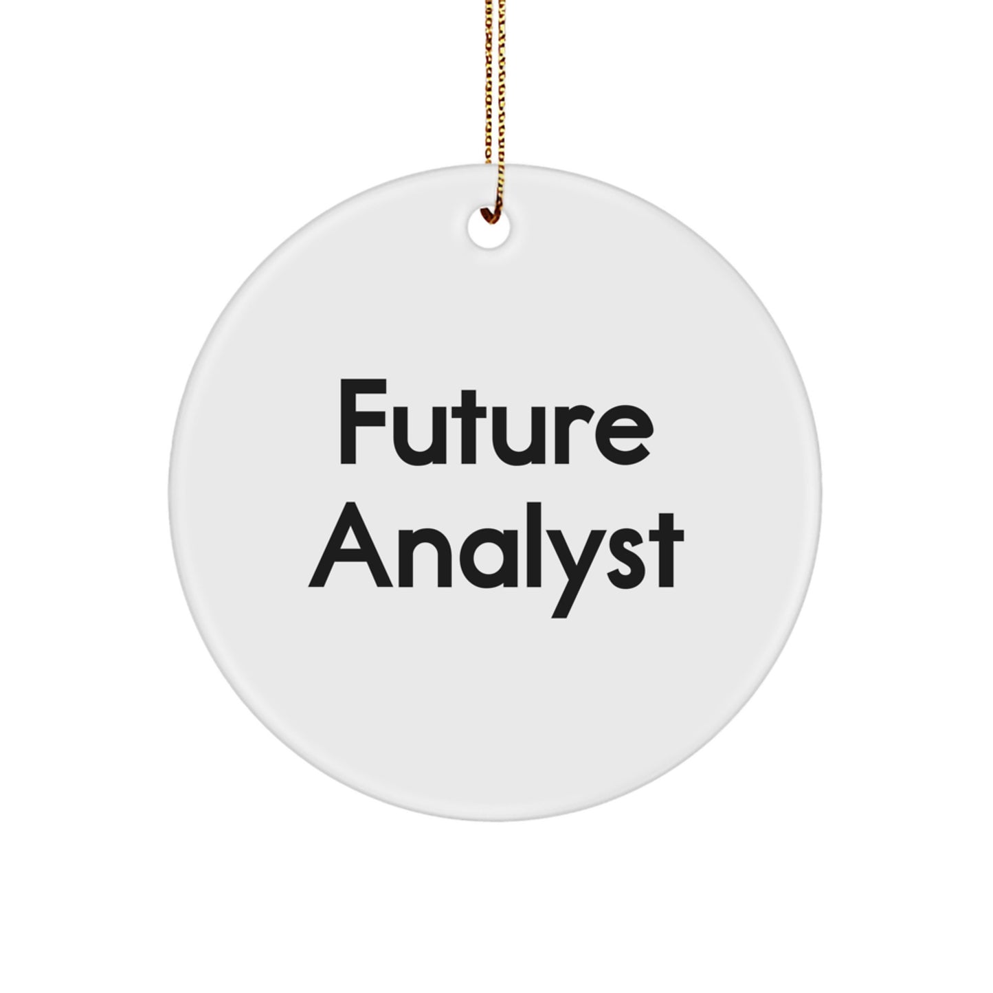 Funny Quote Analyst Gifts Circle Ornament for Future Analysts, Gifts from Friends, Family, or Coworkers for Christmas - Image 1