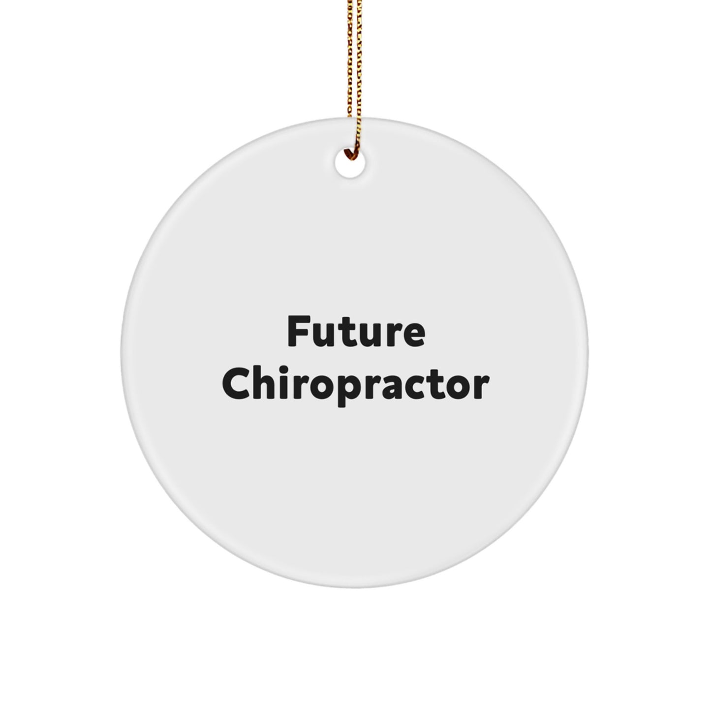 Funny Chiropractor Gifts from Family, Circle Ornament for Future Chiropractor, Inspirational Christmas Unique Gifts for Chiropractors Men - Image 1