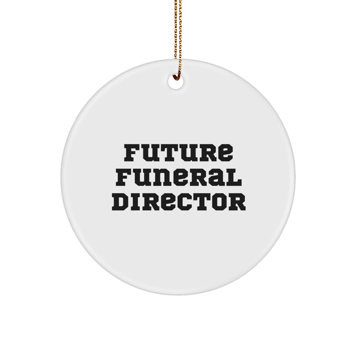 Funny Quote Gifts from Friends to Future Funeral Directors - Christmas Unique Circle Ornament, Inspirational Funeral Director Gifts for Men or Women - Image 1