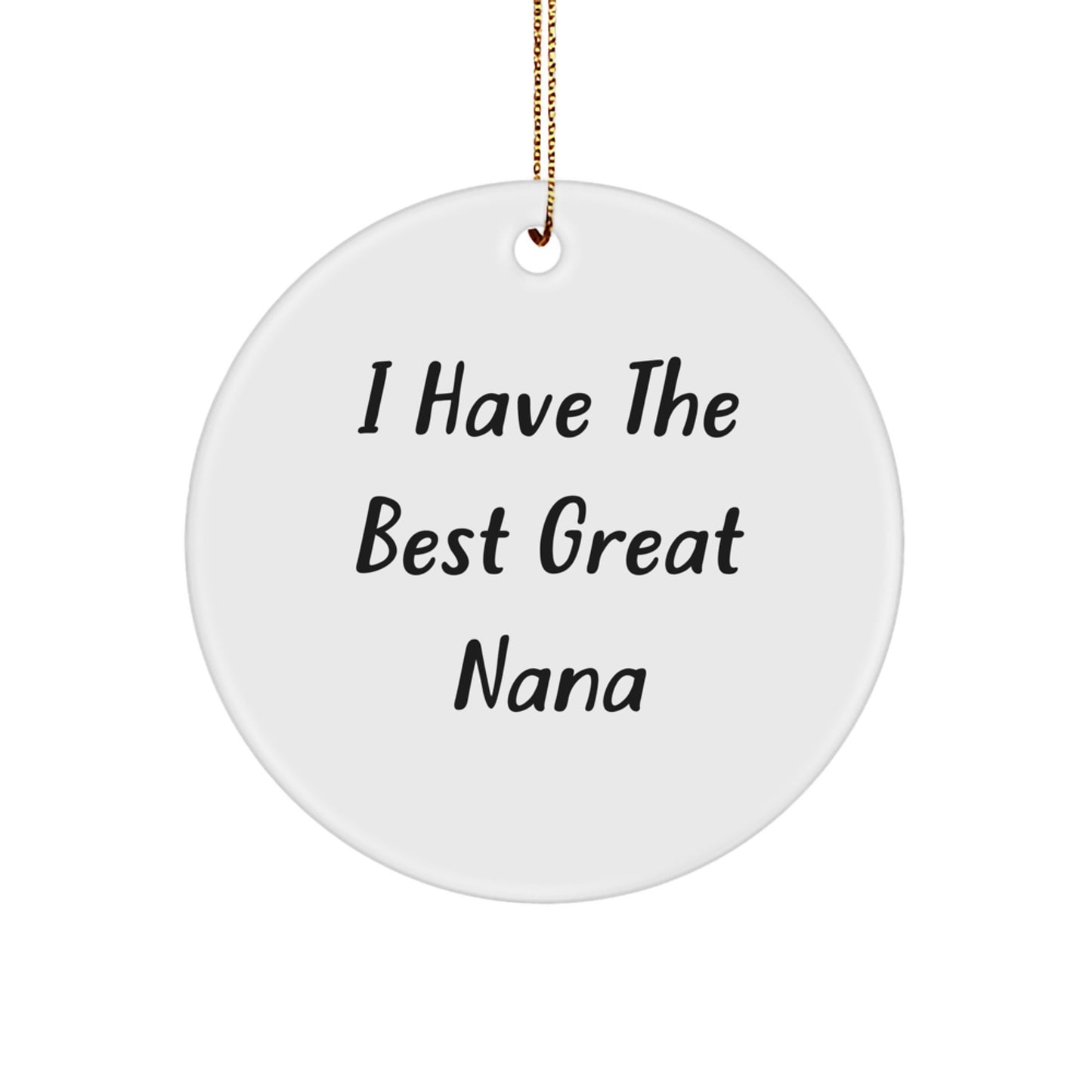 Funny Nana Circle Ornament Gifts from Men to Women for Nana Christmas Unique Ornaments - Image 1